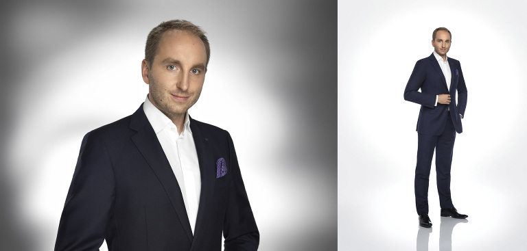 dwie fotografie biznesowe mężczyzny